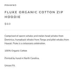 Prawno Fluke Organic Cotton Zip Hoodie (Navy)