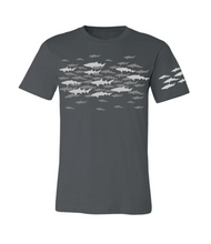Load image into Gallery viewer, Prawno Shark Camo Bamboo Crew (Pewter)
