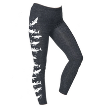 Load image into Gallery viewer, Prawno White Shark Leggings (Charcoal)
