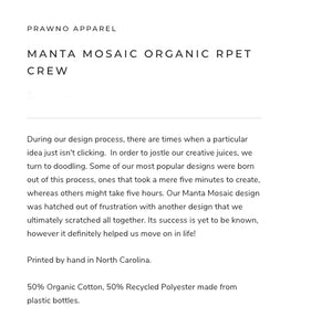Prawno Manta Mosaic Organic RPET (Marine/Womens)